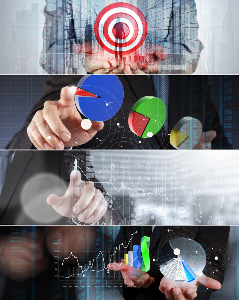 Collage of photo business strategy as concept Collage of photo business strategy as concept
